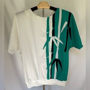 Vintage Regal Bamboo Print Top Made in USA – Size Medium/Vintage Vintage Vintage